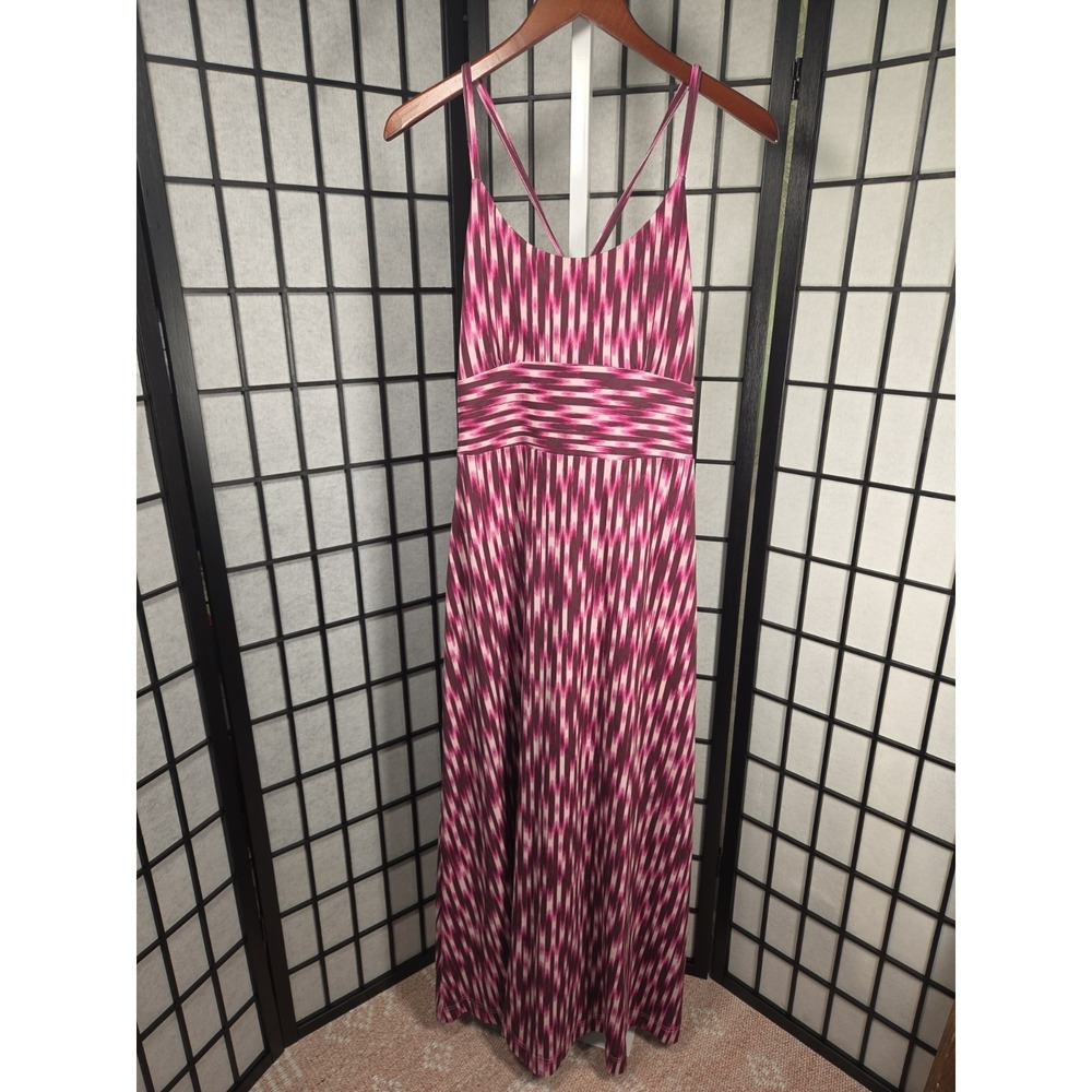 Eddie‎ Bauer Travel Resort Vacation Womens Ikat Geometric Maxi Dress Medium